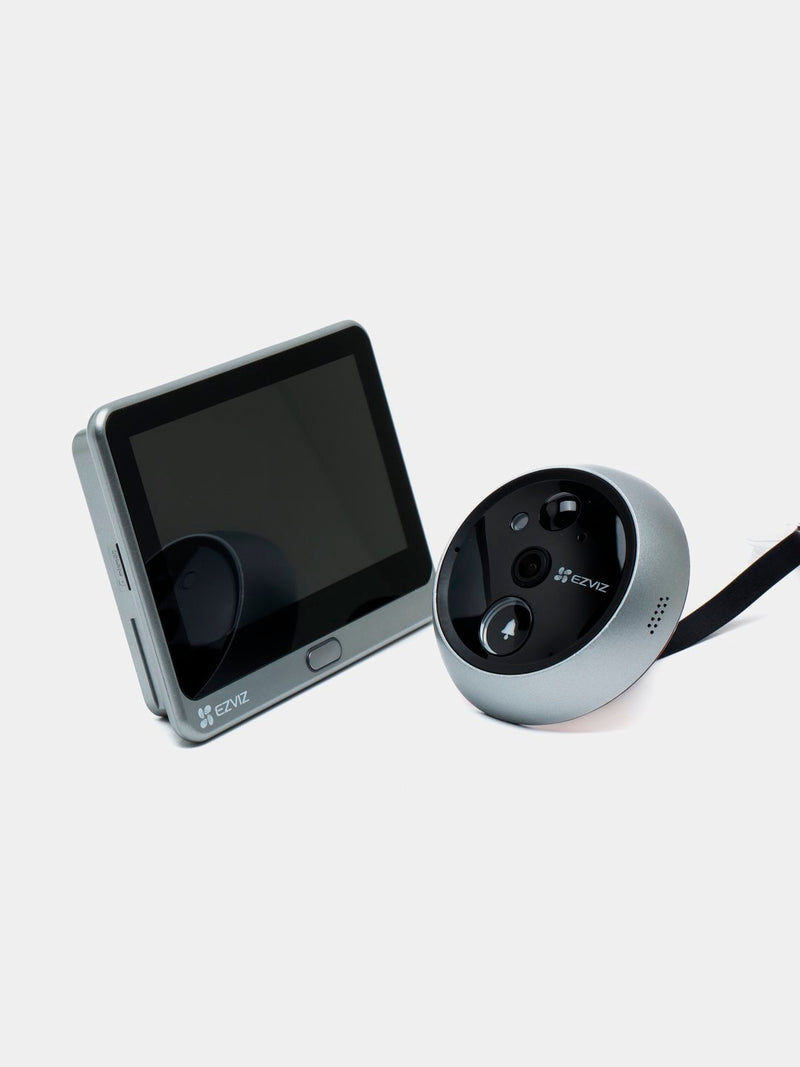 EZVIZ 2k videokamera durvju actiņai ar monitoru,diagonālais skatleņķis 155°, divvirzienu audio