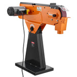 VEVOR lentes slīpmašīna 76 × 2007 mm, 2100 W, 900 apgr./min, industriāla slīpēšanas un pulēšanas iekārta ar 0°–45° regulējamu leņķi un putekļu nosūces pieslēgumu kokapstrādei un metālapstrādei