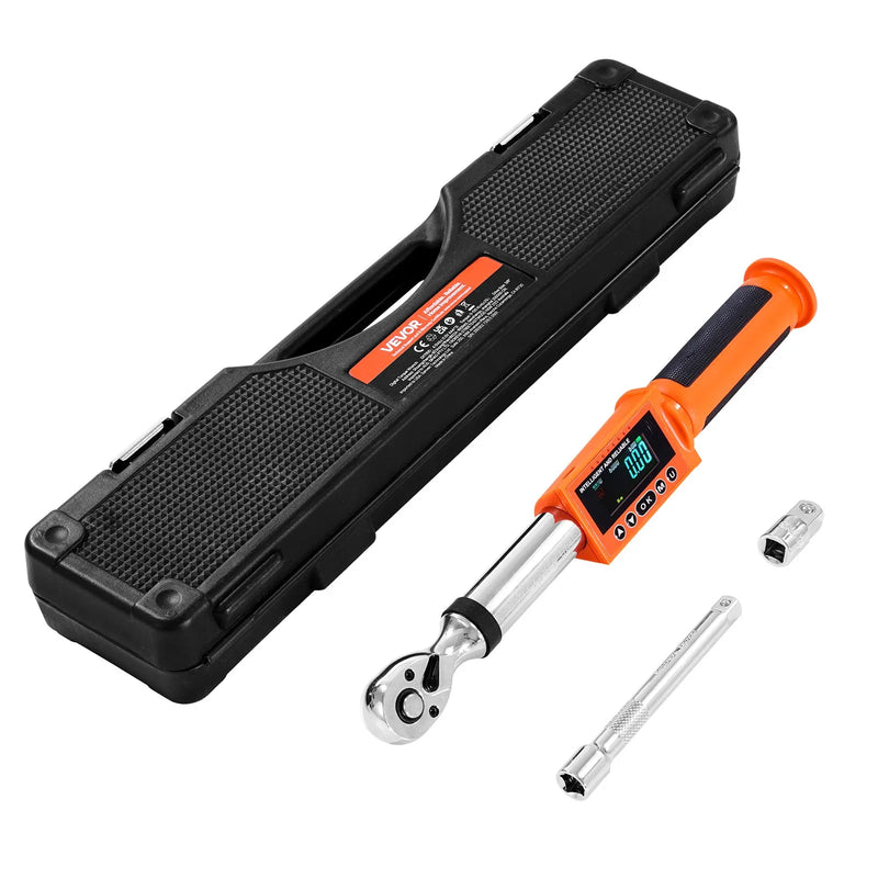 VEVOR Digitālais momentslēdzis 9,5 mm piedziņa, 0–135 Nm, 72 zobu sprūdrats
