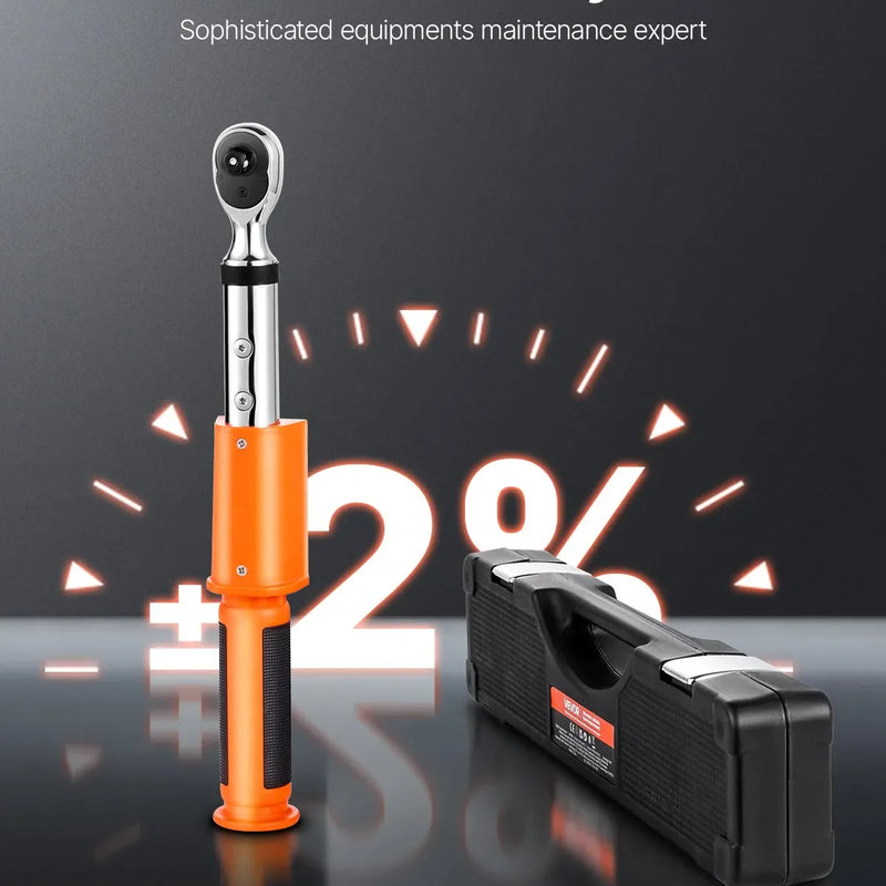 VEVOR Digitālais momentslēdzis 9,5 mm piedziņa, 0–135 Nm, 72 zobu sprūdrats