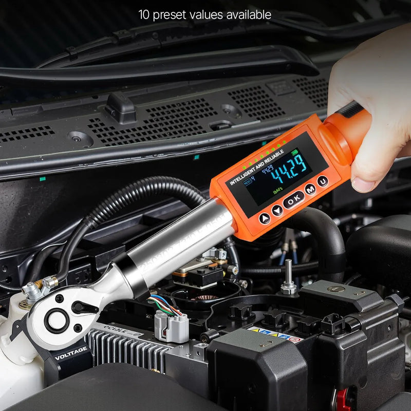 VEVOR Digitālais momentslēdzis 9,5 mm piedziņa, 0–135 Nm, 72 zobu sprūdrats