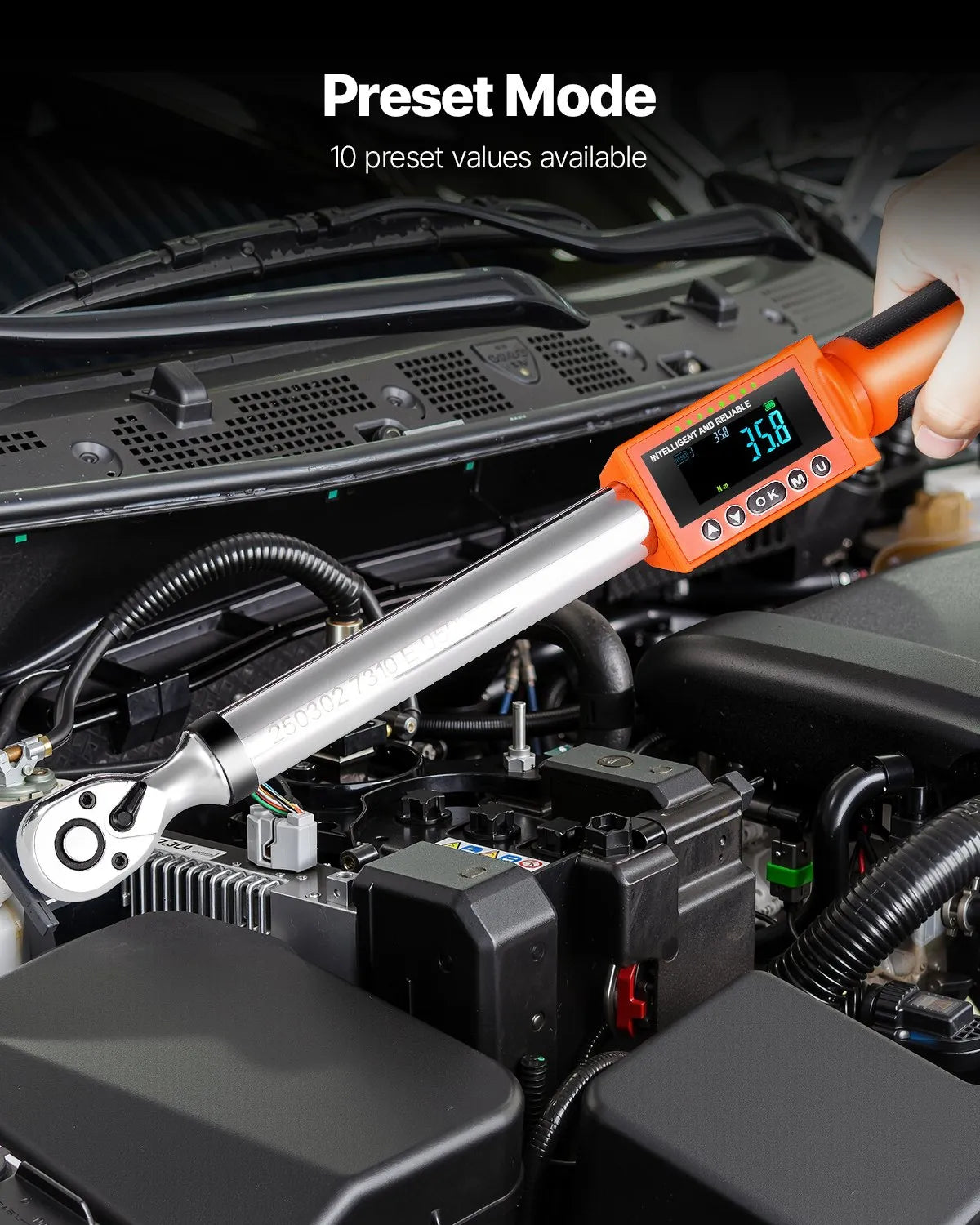 VEVOR Digitālo momentslēdžu komplekts 2 gab., 12,5 mm un 9,5 mm piedziņa, 72 zobu