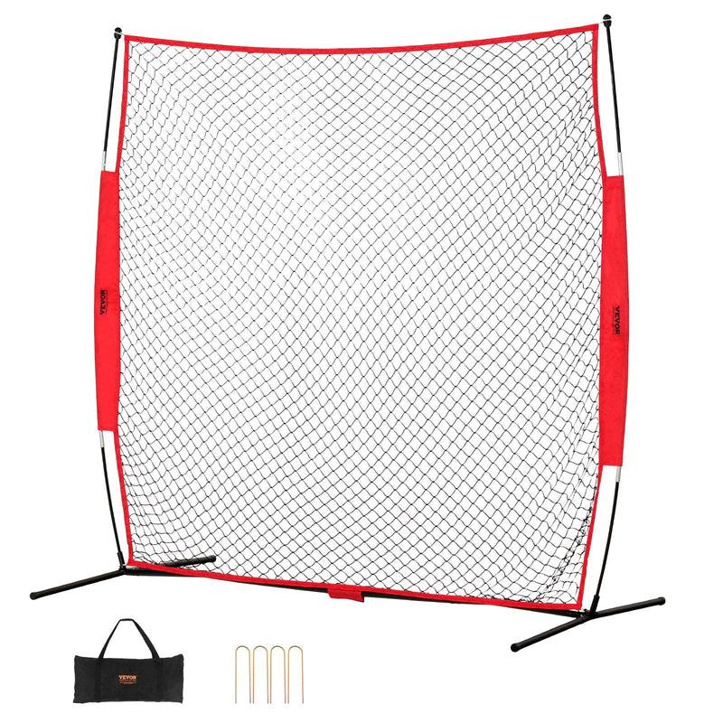 VEVOR 2,13 x 2,13 m Pārnēsājams Aizsargtīkls Sportam ar Pārnēsājamo Somu, Piemērots Beisbolam, Softbolam, Lakrosam, Futbolam un Hokejam