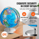 VEVOR izgaismots pasaules globuss ar statīvu, 330 mm, izglītojošs Zemes globuss ar stabilu metāla pamatni, augstas izšķirtspējas drukas karti un LED apgaismojumu, 720° rotācija bērnu mācībām (kartes valoda: angļu)