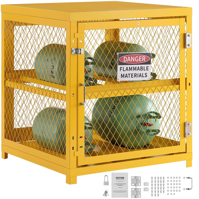 Horizontāls propāna balonu uzglabāšanas skapis, ietilpība 4×15 kg