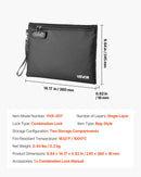 VEVOR ugunsdroša dokumentu soma ar 1000 °C karstumizturību, uguns- un ūdensnecaurlaidīgu pārklājumu, slēdzeni un pārnēsājamu dizainu, piemērota dokumentu, pasu un svarīgu failu drošai uzglabāšanai mājās, birojā vai ceļojumā