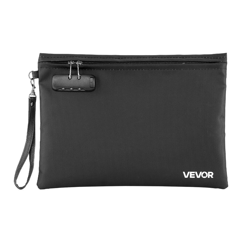 VEVOR ugunsdroša dokumentu soma ar 1000 °C karstumizturību, uguns- un ūdensnecaurlaidīgu pārklājumu, slēdzeni un pārnēsājamu dizainu, piemērota dokumentu, pasu un svarīgu failu drošai uzglabāšanai mājās, birojā vai ceļojumā