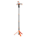 VEVOR LED darba gaisma ar statīvu, 6 Ah, uzlādējama bezvadu kempinga gaisma, ar 3 lampu galvām, noņemamu trijkāja statīvu, 2200 lūmeni, 3000K–6500K regulējams spilgtums, pārnēsājams apgaismojums būvlaukumiem