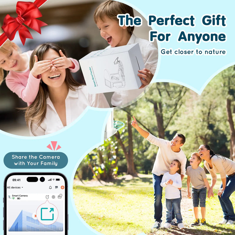 VEVOR viedā putnu barotava ar kameru, 2K HD izšķirtspēja, AI atpazīšana vairāk nekā 10 000 putnu sugām, saules enerģijas darbināma putnu vērošanas kamera ar automātisku uzņemšanu un tūlītējiem paziņojumiem, bezvadu āra lietošanai, ar 3 saules paneļiem