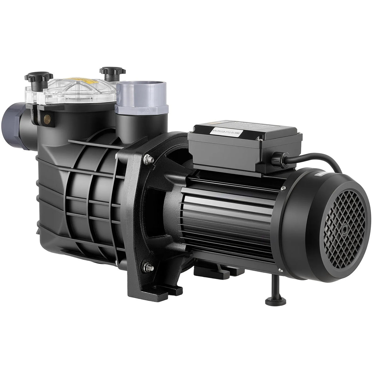 VEVOR Baseina Sūknis 3000 W, Maks. Plūsma 35 000 L/h, Viena Ātruma Peldbaseina Sūknis, AC 220–240 V, 2860 apgr./min., Maks. Pacelšanas Augstums 19 m, ar 24 stundu Taimeri un Filtra Grozu, Virszemes un Iebūvētajiem Baseiniem, Karstajām Vannām un SPA