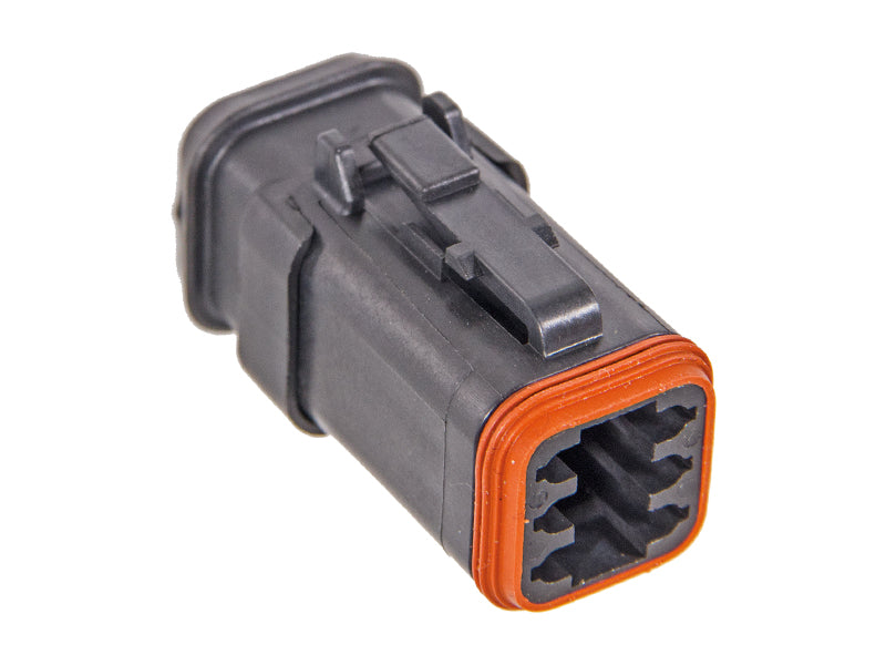 Deutsch DT 6-pin spraudnis ar aizsargvāku (boot), melns (DT06-6S-EP11)