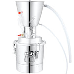 10L still with circulation pump and built-in thermoter, suitable for home brewing, alcohol distillation, essential oil extraction and water purification, compatible with gas stoves, coal stoves, wood heating, etc.