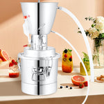 30L 304 stainless steel distillation apparatus with 6-bar coil and built-in thermoteric vonometer pump, suitable for alcohol distillation, essential oil extraction and water purification