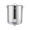 VEVOR 60L Nerūsējošā Tērauda Brūvēšanas Katls ar Tri-Ply Apakšējo Daļu, Vāku, Termometru, Filtru un Bumbiņu Vārstu