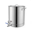 VEVOR 60L Nerūsējošā Tērauda Brūvēšanas Katls ar Tri-Ply Apakšējo Daļu, Vāku, Termometru, Filtru un Bumbiņu Vārstu