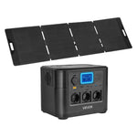 VEVOR portatīvā elektroenerģijas stacija ar 200 W saules paneli, 1200 W saules ģenerators ar 806 Wh LiFePO4 akumulatoru un 9 izvades portiem mājas avārijas situācijām, kempingam un RV ceļojumiem