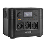 VEVOR pārnēsājama elektroenerģijas stacija 1800 W ar 1008 Wh LiFePO4 akumulatoru, saules ģeneratora akumulatoru stacija ar 8 izejas portiem mājas avārijas barošanai, kempingam un RV ceļojumiem (saules panelis nav iekļauts)