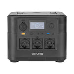 VEVOR pārnēsājama elektroenerģijas stacija 1800 W ar 1008 Wh LiFePO4 akumulatoru, saules ģeneratora akumulatoru stacija ar 8 izejas portiem mājas avārijas barošanai, kempingam un RV ceļojumiem (saules panelis nav iekļauts)