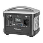 VEVOR pārnēsājama elektroenerģijas stacija 600 W ar 493 Wh LiFePO4 akumulatoru, saules ģeneratora akumulatoru stacija ar 7 izejas portiem mājas avārijas barošanai, kempingam un RV ceļojumiem (saules panelis nav iekļauts)