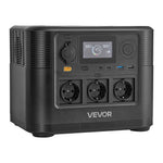 VEVOR pārnēsājama elektroenerģijas stacija 1200 W ar 806 Wh LiFePO4 akumulatoru, saules ģeneratora akumulatoru stacija ar 9 izejas portiem mājas avārijas barošanai, kempingam un RV ceļojumiem (saules panelis nav iekļauts)