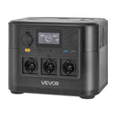 VEVOR pārnēsājama elektroenerģijas stacija 1200 W ar 806 Wh LiFePO4 akumulatoru, saules ģeneratora akumulatoru stacija ar 9 izejas portiem mājas avārijas barošanai, kempingam un RV ceļojumiem (saules panelis nav iekļauts)