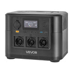 VEVOR pārnēsājama elektroenerģijas stacija 1200 W ar 806 Wh LiFePO4 akumulatoru, saules ģeneratora akumulatoru stacija ar 9 izejas portiem mājas avārijas barošanai, kempingam un RV ceļojumiem (saules panelis nav iekļauts)