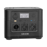 VEVOR pārnēsājama elektroenerģijas stacija 1200 W ar 806 Wh LiFePO4 akumulatoru, saules ģeneratora akumulatoru stacija ar 9 izejas portiem mājas avārijas barošanai, kempingam un RV ceļojumiem (saules panelis nav iekļauts)