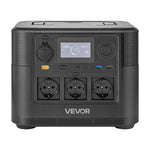 VEVOR pārnēsājama elektroenerģijas stacija 1200 W ar 806 Wh LiFePO4 akumulatoru, saules ģeneratora akumulatoru stacija ar 9 izejas portiem mājas avārijas barošanai, kempingam un RV ceļojumiem (saules panelis nav iekļauts)