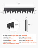 VEVOR tērauda dārza apmale, 3 gab., 1016 × 203 mm pret koroziju izturīga metāla ainavu apmale, lokāma dārza apmales mala, izturīga zāliena apmale, viegli uzstādāma puķu dobju, pagalma un celiņu atdalīšanai, melna
