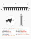 VEVOR tērauda dārza apmale, 3 gab., 1016 × 152 mm pret koroziju izturīga metāla ainavu apmale, lokāma dārza apmales mala, izturīga zāliena apmale, viegli uzstādāma puķu dobju, pagalma un celiņu atdalīšanai, melna