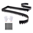 VEVOR cinkota tērauda dārza apmales, 6 gab., 1016 × 152 mm metāla zāliena apmales ar 6 stiprinājuma klipšiem, lokāmas dārza apmales puķu dobēm, pagalma celiņiem, melnas