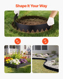 VEVOR cinkota tērauda dārza apmales, 6 gab., 1016 × 152 mm metāla zāliena apmales ar 6 stiprinājuma klipšiem, lokāmas dārza apmales puķu dobēm, pagalma celiņiem, melnas