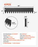 VEVOR cinkota tērauda dārza apmales, 6 gab., 1016 × 203 mm metāla apmales ainavu veidošanai ar 6 stiprinājuma klipšiem, lokāma metāla dārza apmale puķu dobēm, pagalma un celiņu norobežošanai, melna