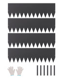 VEVOR tērauda dārza apmale, 4 gab., 1016 × 305 mm rūsas izturīga metāla ainavas apmale, lokāma smagās klases zāliena apmale, viegli uzstādāma puķu dobju, pagalma un celiņu norobežošanai, melna