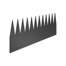 VEVOR tērauda dārza apmale, 4 gab., 1016 × 203 mm pret koroziju izturīga metāla ainavu apmale, lokāma dārza apmales mala, izturīga zāliena apmale, viegli uzstādāma puķu dobju, pagalma un celiņu atdalīšanai, melna