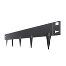 VEVOR tērauda dārza apmale, 5 gab., 990 × 76 mm rūsas izturīga metāla ainavas apmale, lokāma smagās klases zāliena apmale, viegli uzstādāma puķu dobju, pagalma un celiņu norobežošanai, melna