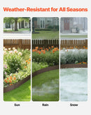 VEVOR Tērauda dārza apmale 5 gab., 990 x 100 mm, rūsas izturīga metāla zāliena un dobju apmale, lokāma smaga tipa apmales lenta dārzam, puķu dobēm un celiņu norobežošanai, brūna