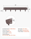 VEVOR Tērauda dārza apmale 5 gab., 990 x 100 mm, rūsas izturīga metāla zāliena un dobju apmale, lokāma smaga tipa apmales lenta dārzam, puķu dobēm un celiņu norobežošanai, brūna