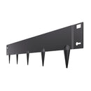 VEVOR tērauda dārza apmale, 5 gab., 990 × 102 mm rūsas izturīga metāla ainavas apmale, lokāma smagās klases zāliena apmale, viegli uzstādāma puķu dobju, pagalma un celiņu norobežošanai, melna