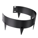 VEVOR tērauda dārza apmale, 5 gab., 990 × 102 mm rūsas izturīga metāla ainavas apmale, lokāma smagās klases zāliena apmale, viegli uzstādāma puķu dobju, pagalma un celiņu norobežošanai, melna