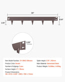 VEVOR tērauda dārza apmale, 5 gab., 990 × 76 mm pret koroziju izturīga metāla ainavu apmale, lokāma dārza apmales mala, izturīga zāliena apmale, viegli uzstādāma puķu dobju, pagalma un celiņu atdalīšanai, brūna