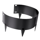 VEVOR tērauda dārza apmale, 5 gab., 990 × 127 mm rūsas izturīga metāla ainavas apmale, lokāma smagās klases zāliena apmale, viegli uzstādāma puķu dobju, pagalma un celiņu norobežošanai, melna