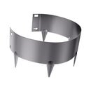 VEVOR tērauda dārza apmale, 5 gab., 990 × 127 mm pret koroziju izturīga metāla ainavu apmale, lokāma dārza apmales mala, izturīga zāliena apmale, viegli uzstādāma puķu dobju, pagalma un celiņu atdalīšanai, tumši pelēka