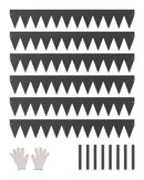 VEVOR tērauda dārza apmale, 6 gab., 1016 × 152 mm rūsas izturīga metāla ainavas apmale, lokāma smagās klases zāliena apmale, viegli uzstādāma puķu dobju, pagalma un celiņu norobežošanai, melna