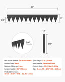 VEVOR tērauda dārza apmale, 6 gab., 1016 × 152 mm rūsas izturīga metāla ainavas apmale, lokāma smagās klases zāliena apmale, viegli uzstādāma puķu dobju, pagalma un celiņu norobežošanai, melna
