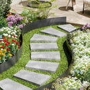 VEVOR tērauda dārza apmale, 6 gab., 1016 × 152 mm rūsas izturīga metāla ainavas apmale, lokāma smagās klases zāliena apmale, viegli uzstādāma puķu dobju, pagalma un celiņu norobežošanai, melna