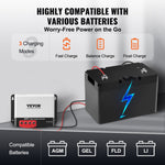 VEVOR 50A MPPT solar charge controller, 12V/24V auto DC input, solar panel controller with Bluetooth module, 98% charging efficiency, suitable for AGM, Gel, Flooded and Lithium batteries