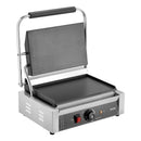 Komerciālais panini grils, 2200 W, nerūsējošais tērauds, 34x23 cm plakana emaljas plate ar temperatūras kontroli