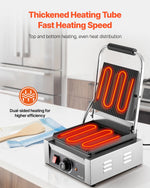 Komerciālais Panini grils 1800W, elektriskā sviestmaižu prese, nerūsējošais tērauds, temperatūras regulēšana, 22×23 cm plakana emaljas plate
