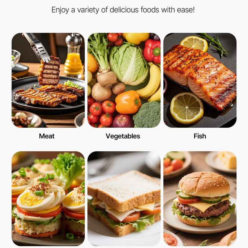 Komerciālais Panini grils 1800W, elektriskā sviestmaižu prese, nerūsējošais tērauds, temperatūras regulēšana, 22×23 cm plakana emaljas plate